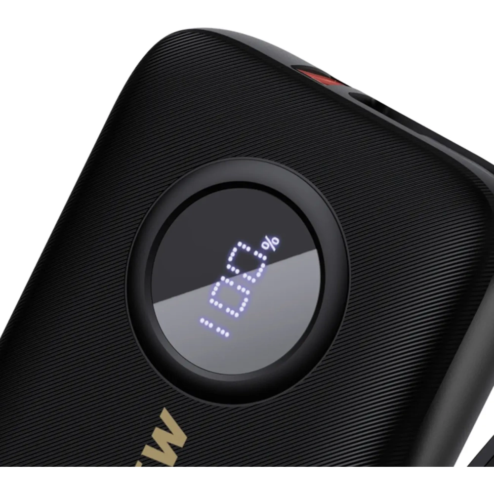 Powerbank Dudao K14 10000mAh z wbudowanymi kablami USB-C, Lightning czarny