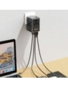 Adapter podróżny Dudao A65 Pro 65W EU / US / JP / AUS / UK 2x USB-C 2x USB-A czarny