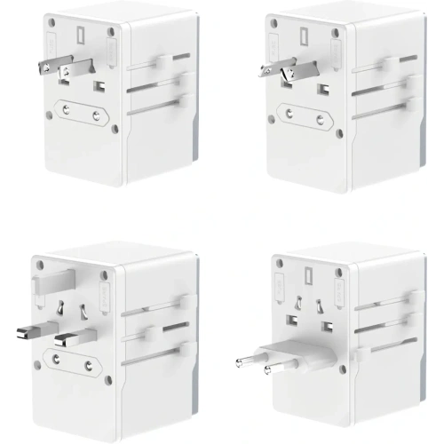 Adapter podróżny Dudao A65 Pro 65W EU / US / JP / AUS / UK 2x USB-C 2x USB-A biały