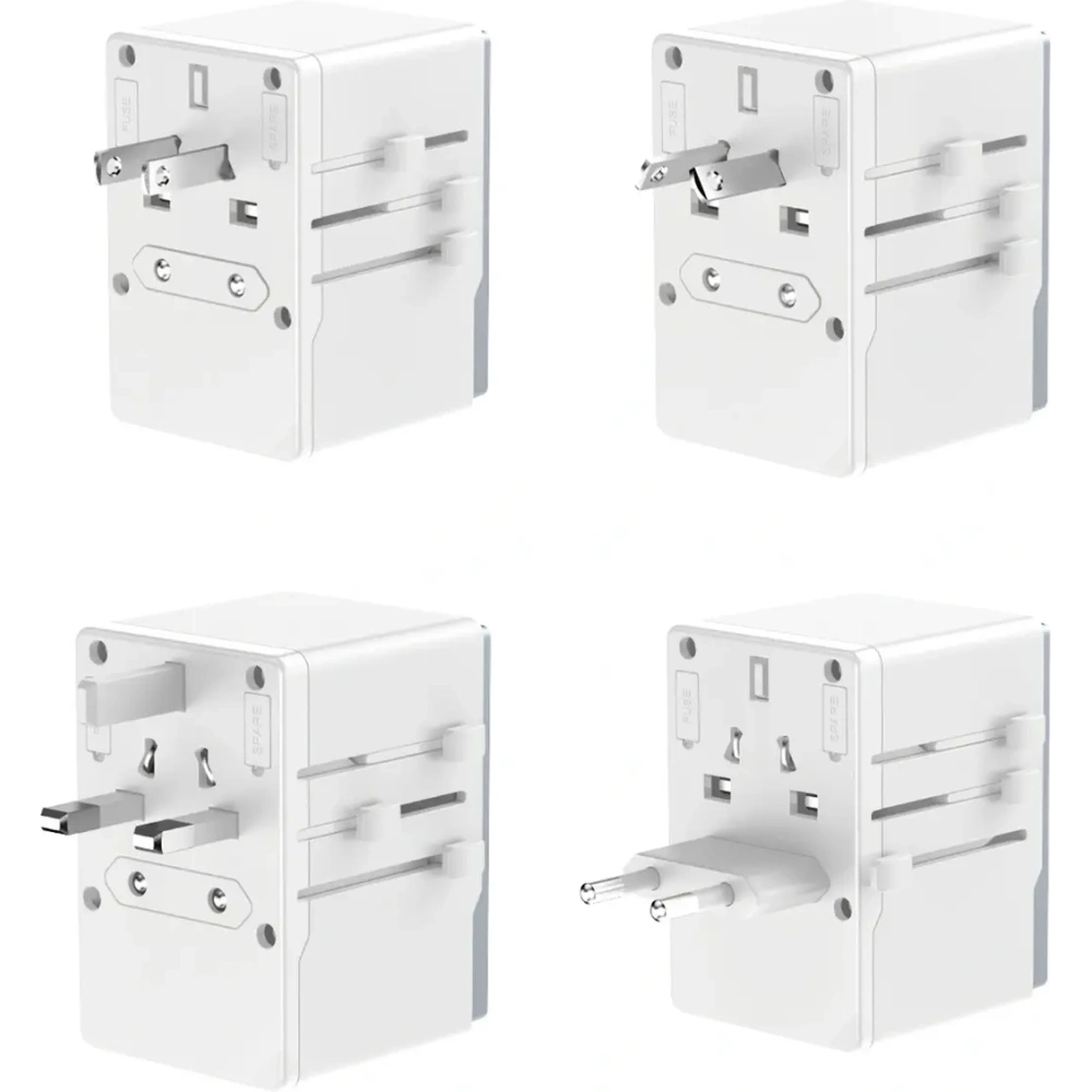 Adapter podróżny Dudao A65 Pro 65W EU / US / JP / AUS / UK 2x USB-C 2x USB-A biały