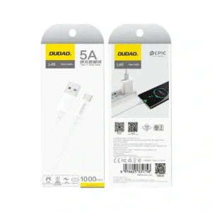 Kabel Dudao L4ST USB-A / USB-C 5A 1m biały