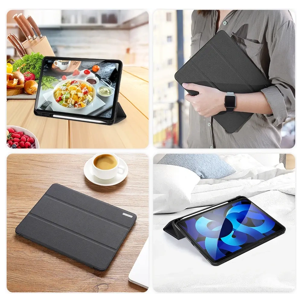 Etui Dux Ducis Domo z klapką i smart sleep do Apple iPad Air 11" 2024/2025 / iPad Air 10.9" 2022/2020 czarne
