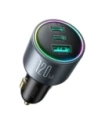 Ładowarka samochodowa Joyroom JR-CCN07 120W 2xUSB-C, USB-A + kabel USB-C 100W ciemnoszara