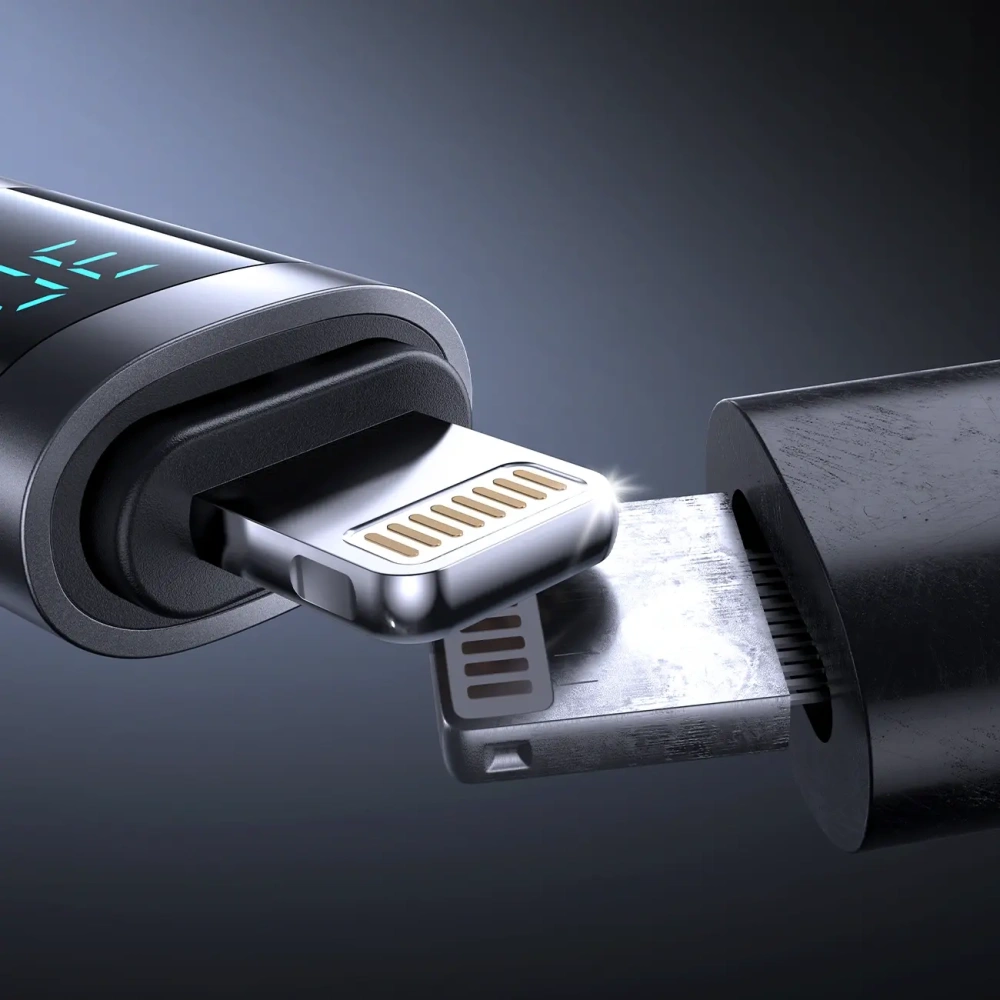 Kabel Joyroom S-A16 Pro Prism Series USB-C / Lightning 30W z wyświetlaczem 1.2m czarny