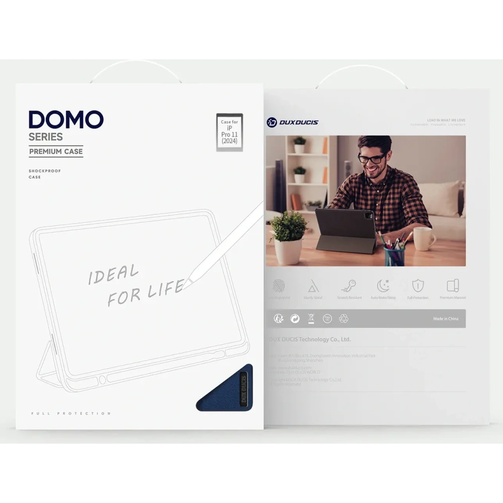 Etui Dux Ducis Domo z klapką i smart sleep do Xiaomi Pad 6 / 6 Pro niebieskie