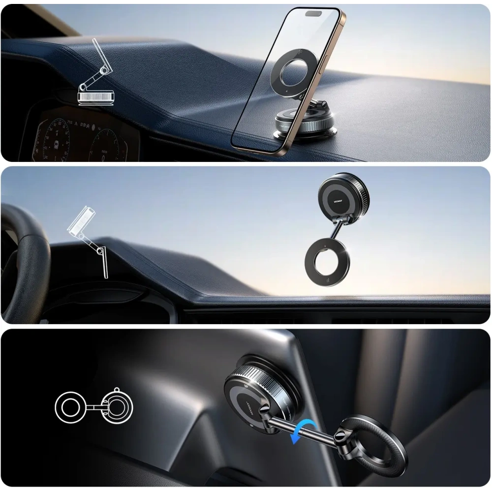 Uchwyt samochodowy na kokpit Joyroom JR-ZS501 magnetyczny ciemnoszary