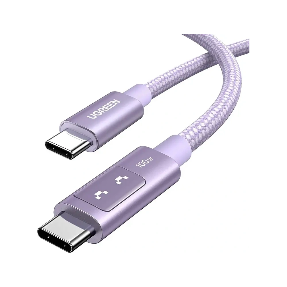 Kabel UGREEN Uno L509 USB-C / USB-C 100W 2m fioletowy