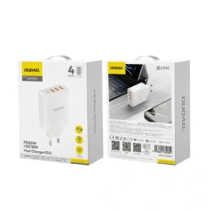 Ładowarka sieciowa Dudao A5HEU 3xUSB-A, USB-C PD 20W biała