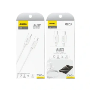 Kabel Dudao L4C USB-C / USB-C 30W 1.2m biały
