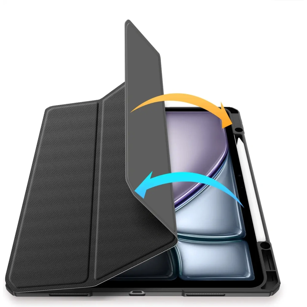 Etui Dux Ducis Toby z klapką i podstawką do Apple iPad Air 13" 2024 / 13" 2025 / iPad Pro 12.9 2020/2021/2022 czarne