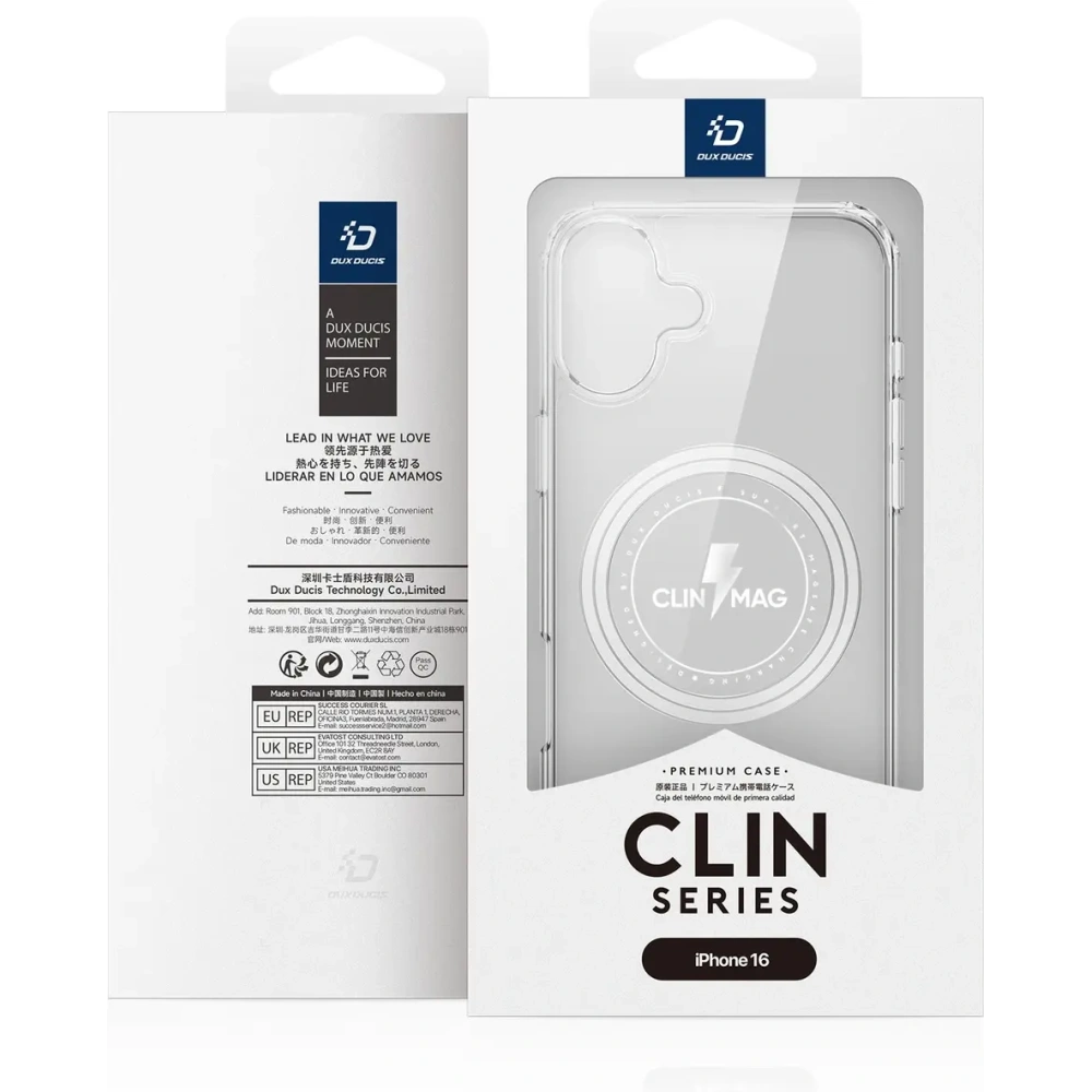 Etui Dux Ducis Clin Mag do Apple iPhone 16 przezroczyste