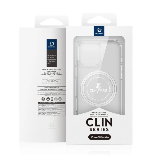 Etui Dux Ducis Clin Mag do Apple iPhone 16 Pro Max przezroczyste