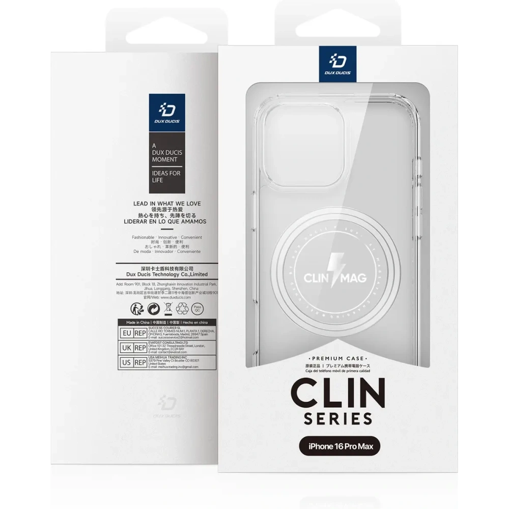 Etui Dux Ducis Clin Mag do Apple iPhone 16 Pro Max przezroczyste