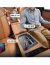 Ładowarka samochodowa Joyroom JR-CCL07 3w1 z wbudowanym kablem USB-C ciemnoszara