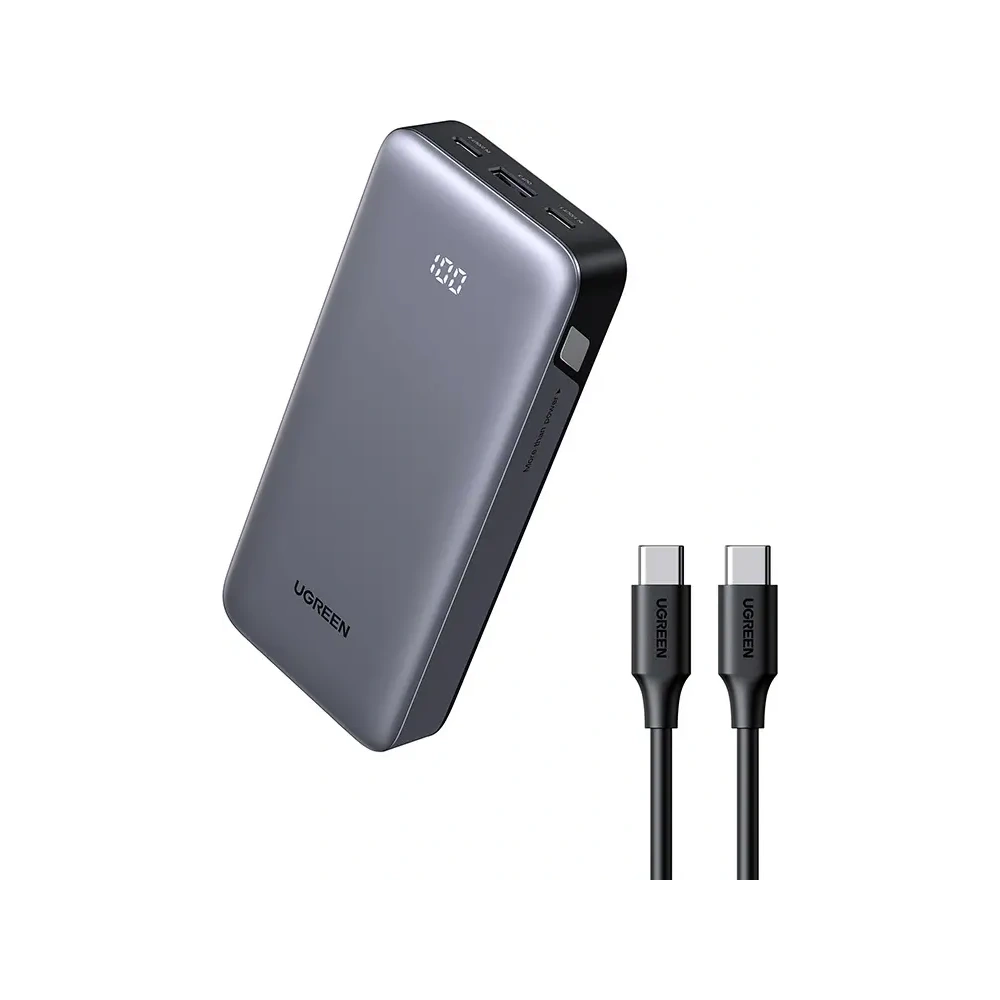 Powerbank UGREEN PB532 20000mAh USB-A, 2xUSB-C 30W szary