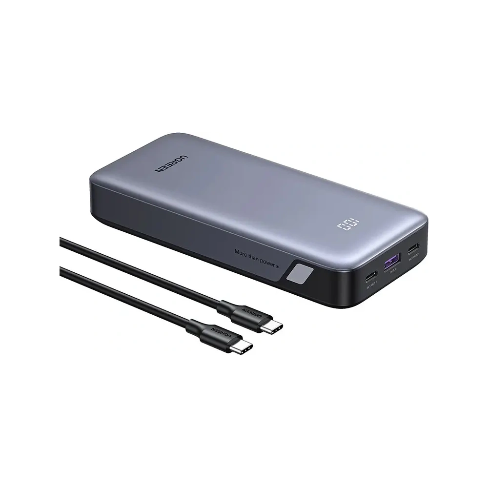 Powerbank UGREEN PB532 20000mAh USB-A, 2xUSB-C 30W szary