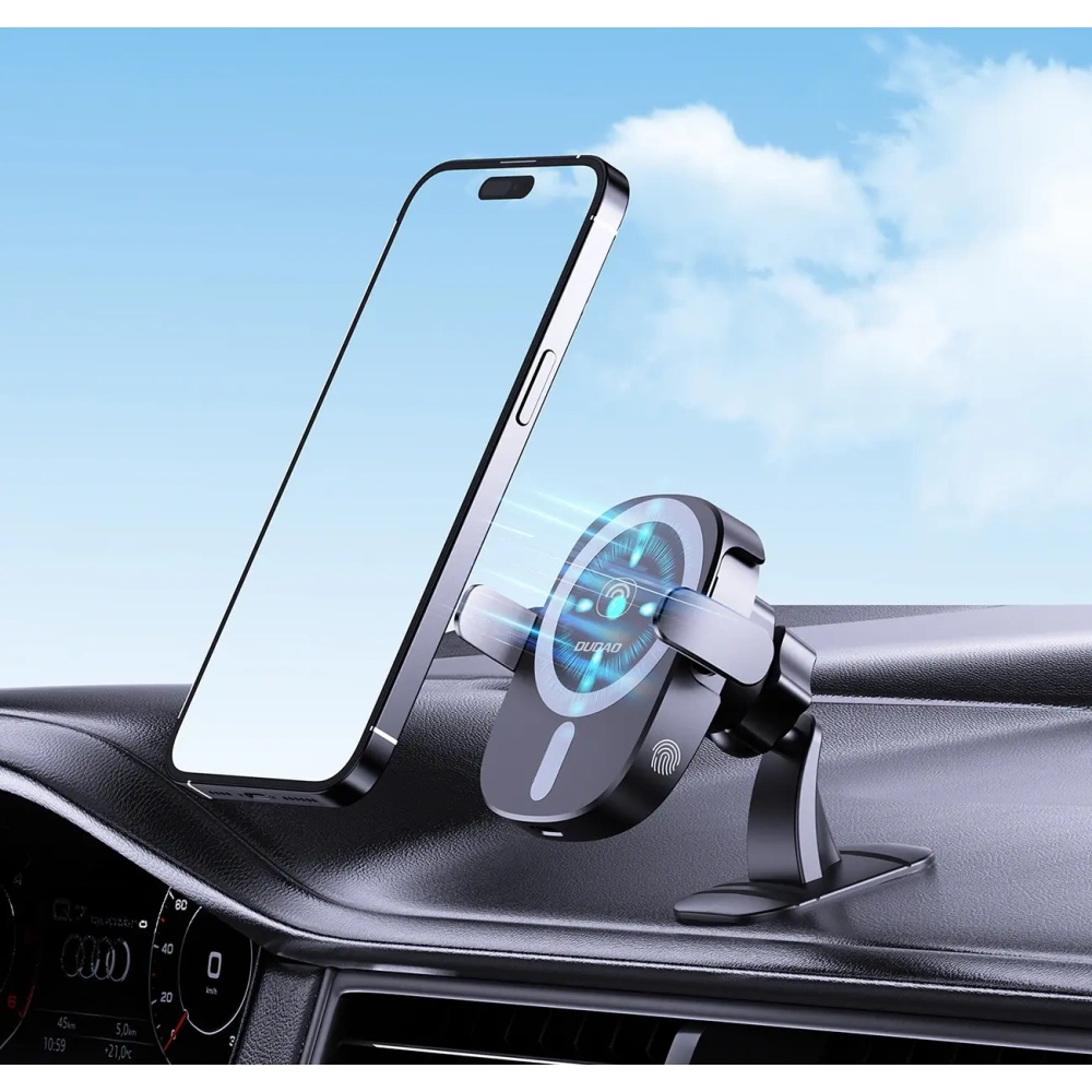 Uchwyt samochodowy z ładowarką indukcyjną 15W do kratki nawiewu / kokpit Dudao FW11 czarny