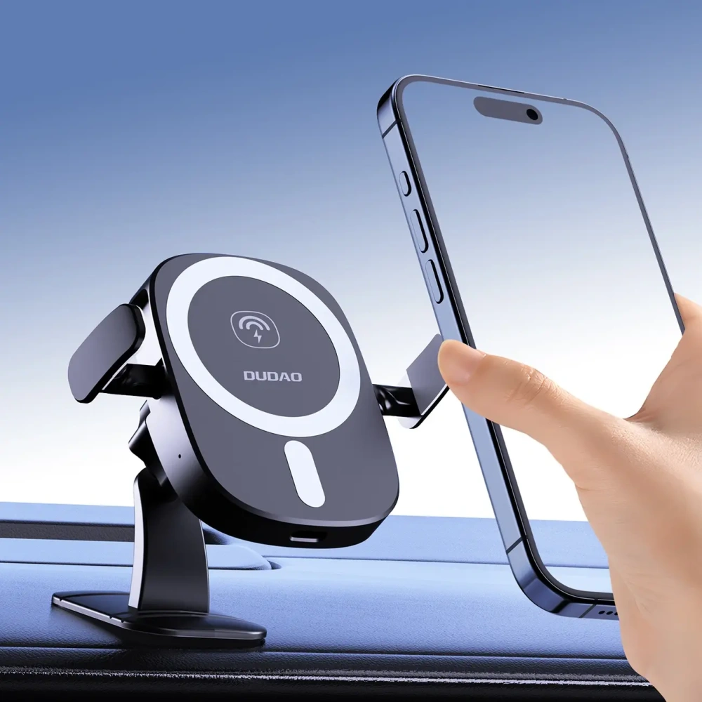 Uchwyt samochodowy z ładowarką indukcyjną 15W do kratki nawiewu / kokpit Dudao FW11 czarny