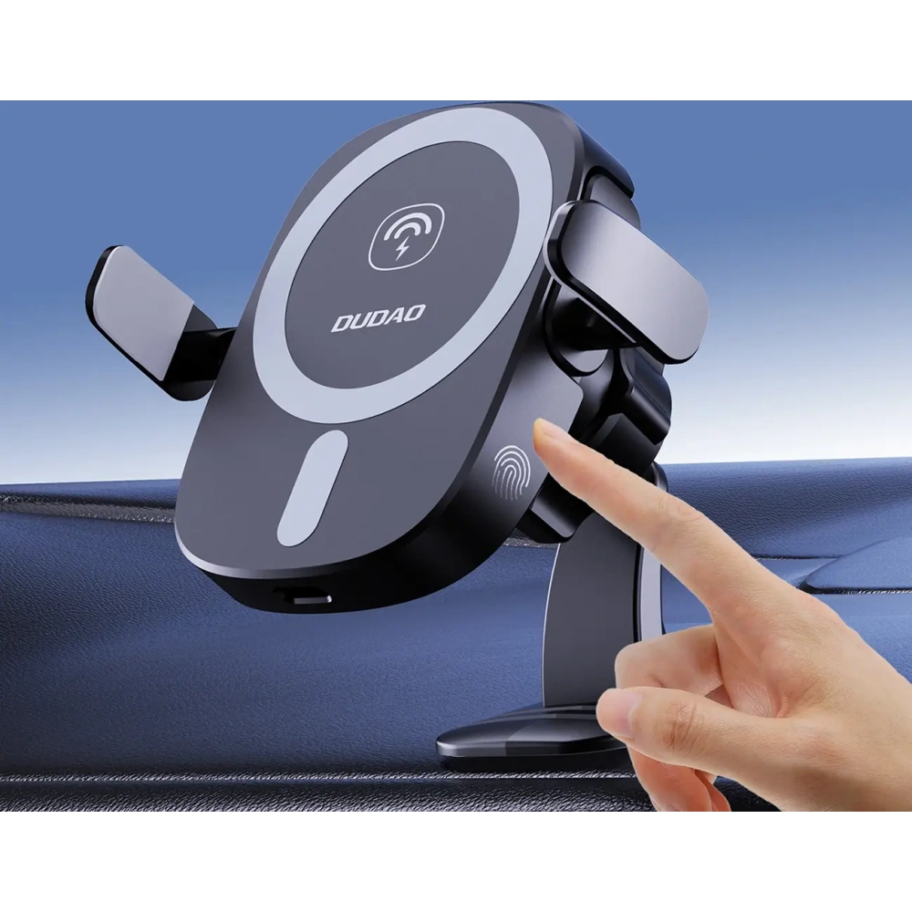 Uchwyt samochodowy z ładowarką indukcyjną 15W do kratki nawiewu / kokpit Dudao FW11 czarny