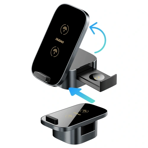 Ładowarka bezprzewodowa Dudao A11Pro+ 15W 3w1 do telefonu / smartwatcha / słuchawek czarna