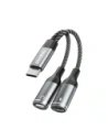 Adapter Dudao L13C+ 2w1 USB-C szary