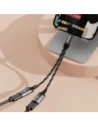 Adapter Dudao L13C+ 2w1 USB-C szary