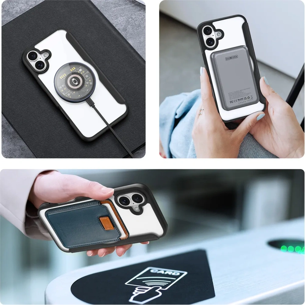 Etui z klapką Dux Ducis Skin X Pro do Apple iPhone 16 MagSafe czarne