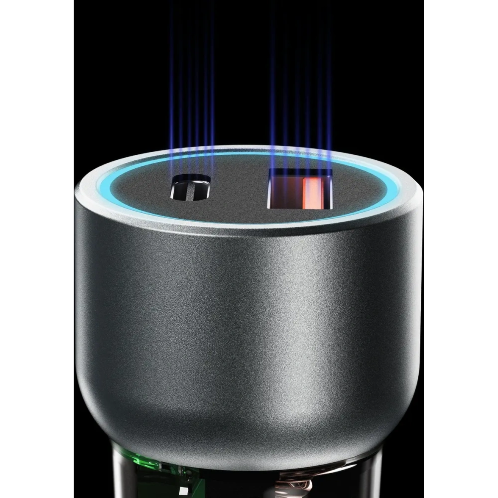 Ładowarka samochodowa Dudao R4T 25W USB-A, USB-C szara