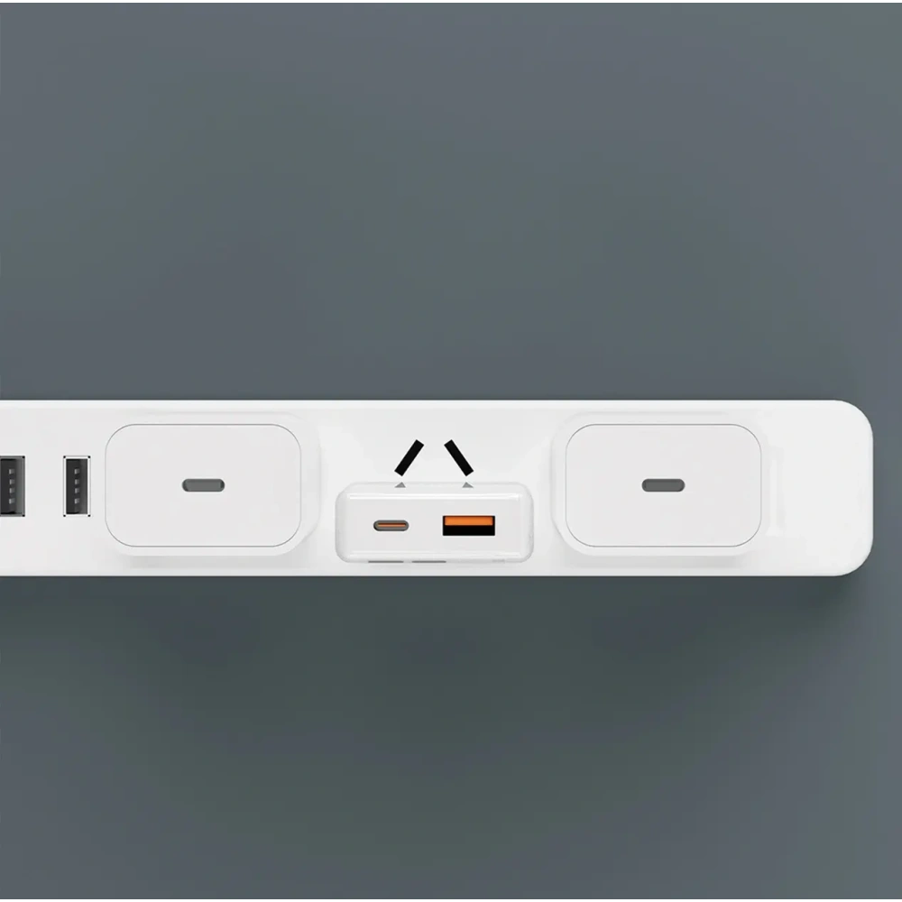 Ładowarka sieciowa GaN Dudao A30EUL 30W USB-A, USB-C + kabel USB-C / Lightning biała