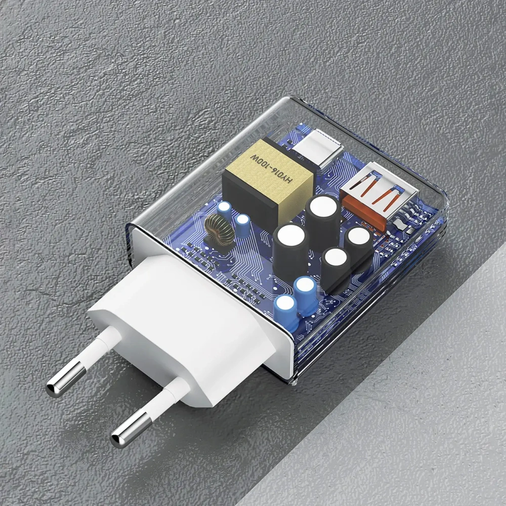 Ładowarka sieciowa Dudao A30EU GaN 30W USB-A, USB-C biała