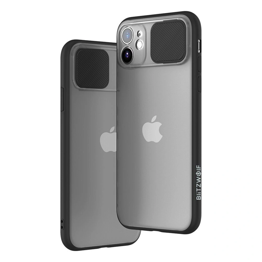 Etui Blitzwolf BW-AY2 z przesuwaną osłoną obiektywu do iPhone 11 Black