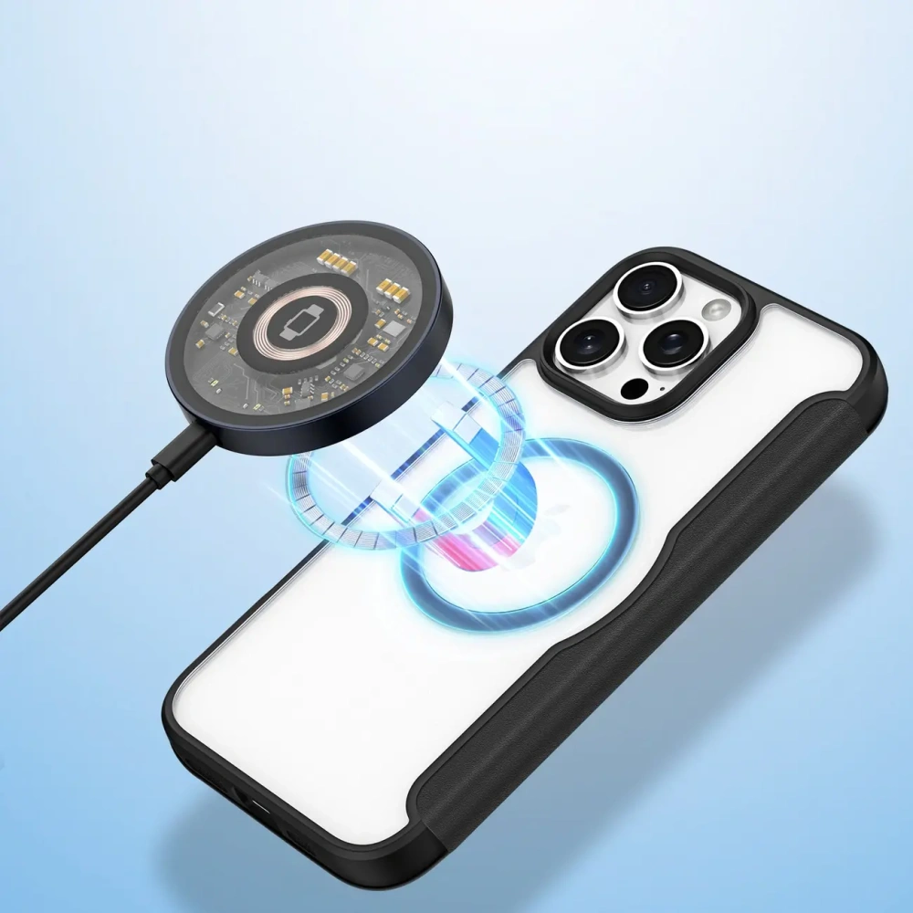 Etui z klapką Dux Ducis Skin X Pro do Apple iPhone 16 Pro MagSafe czarne