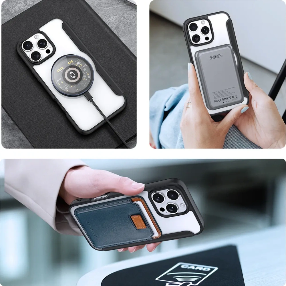 Etui z klapką Dux Ducis Skin X Pro do Apple iPhone 16 Pro MagSafe czarne