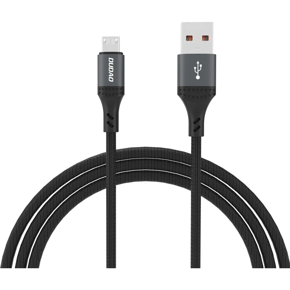 Kabel w oplocie Dudao L3SM USB-A / MicroUSB 3A 1.2m czarny