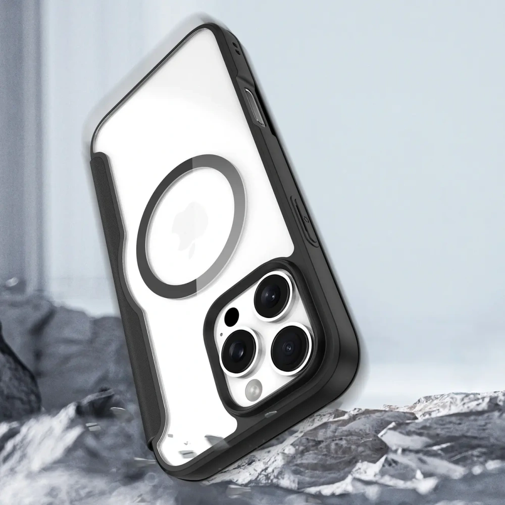 Etui z klapką Dux Ducis Skin X Pro do Apple iPhone 16 Pro MagSafe czarne