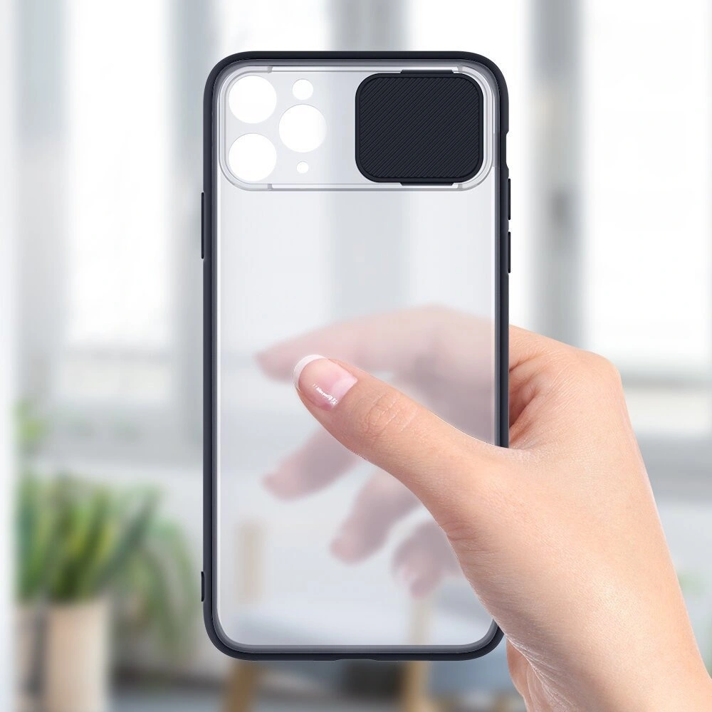 Etui Blitzwolf BW-AY2 z przesuwaną osłoną obiektywu do iPhone 11 Pro Black