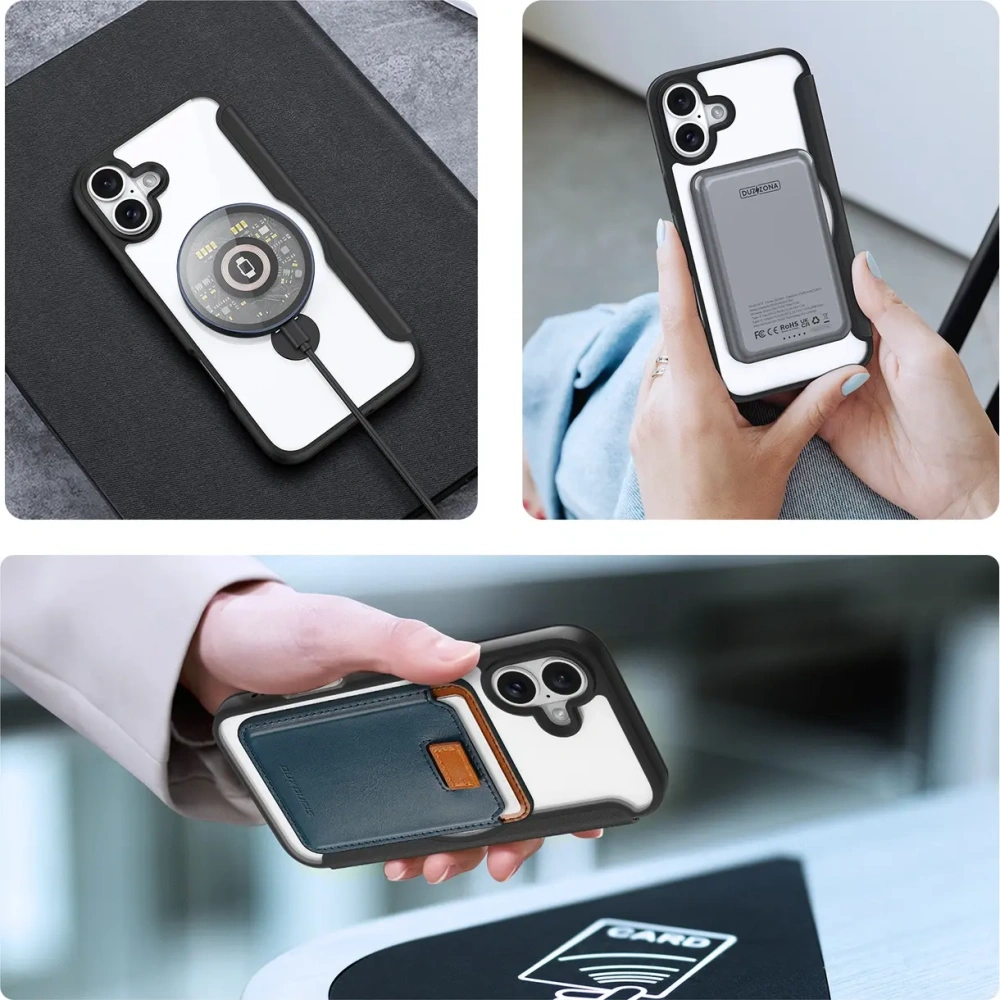 Etui z klapką Dux Ducis Skin X Pro do Apple iPhone 16 MagSafe czarne