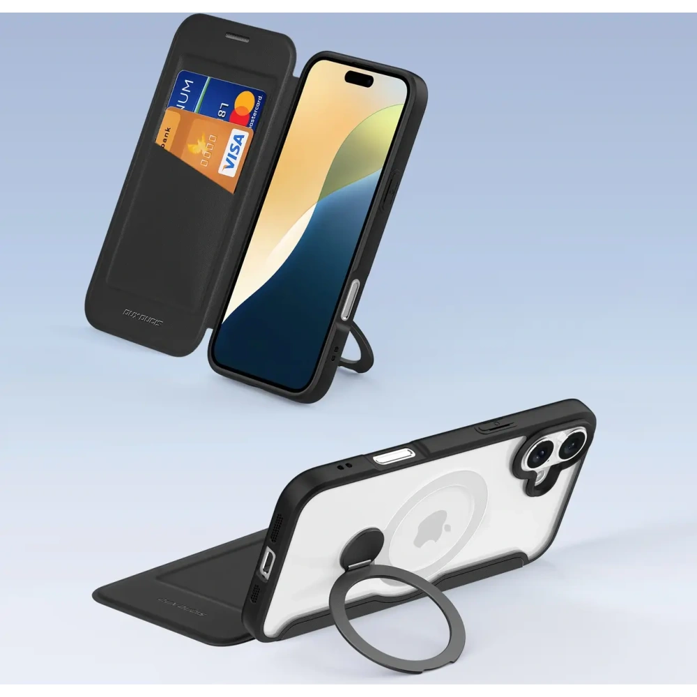 Etui z klapką Dux Ducis Skin X Pro do Apple iPhone 16 MagSafe czarne