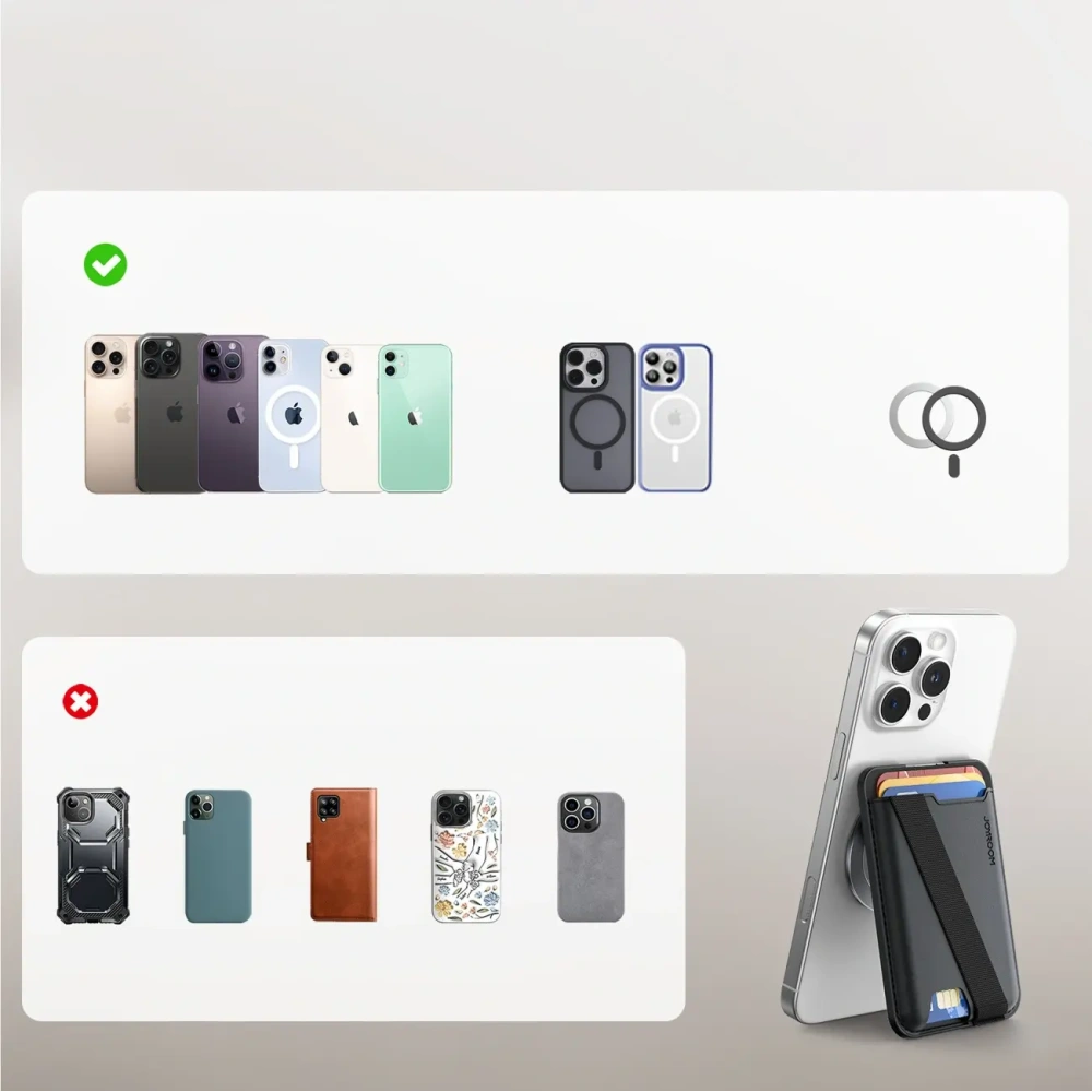 Portfel magnetyczny Joyroom JR-ZS432 MagSafe czarny