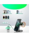 Ładowarka indukcyjna Joyroom JR-W17 Qi 3w1 do telefonu / smartwatcha / słuchawek czarna