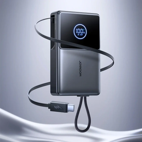 Powerbank Joyroom JR-PR1 10000mAh 22.5W z wbudowanym kablem USB-C czarny