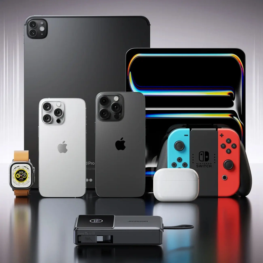 Powerbank Joyroom JR-PR1 10000mAh 22.5W z wbudowanym kablem USB-C czarny