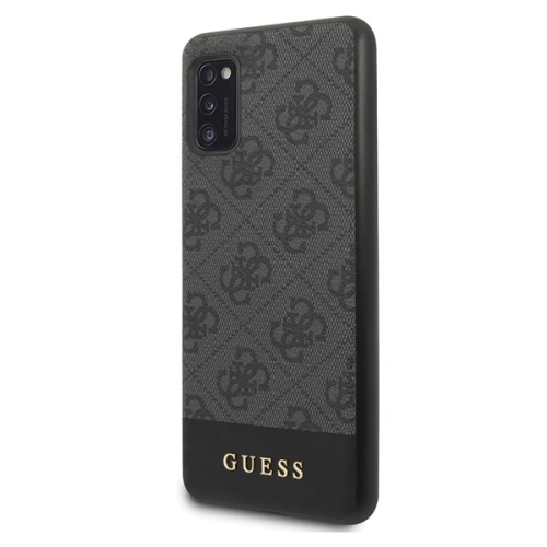 Buy Guess GUHCA41G4GLGR Samsung Galaxy A41 grey hard case 4G Stripe Collection - GUE548GRY - {ean13} - Home Screen Store Europe