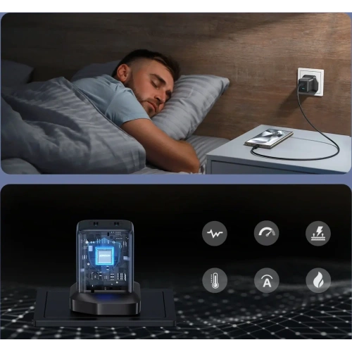 Ładowarka sieciowa Joyroom JR-TCG17 (wtyczka UK) 45W 2xUSB-C czarna