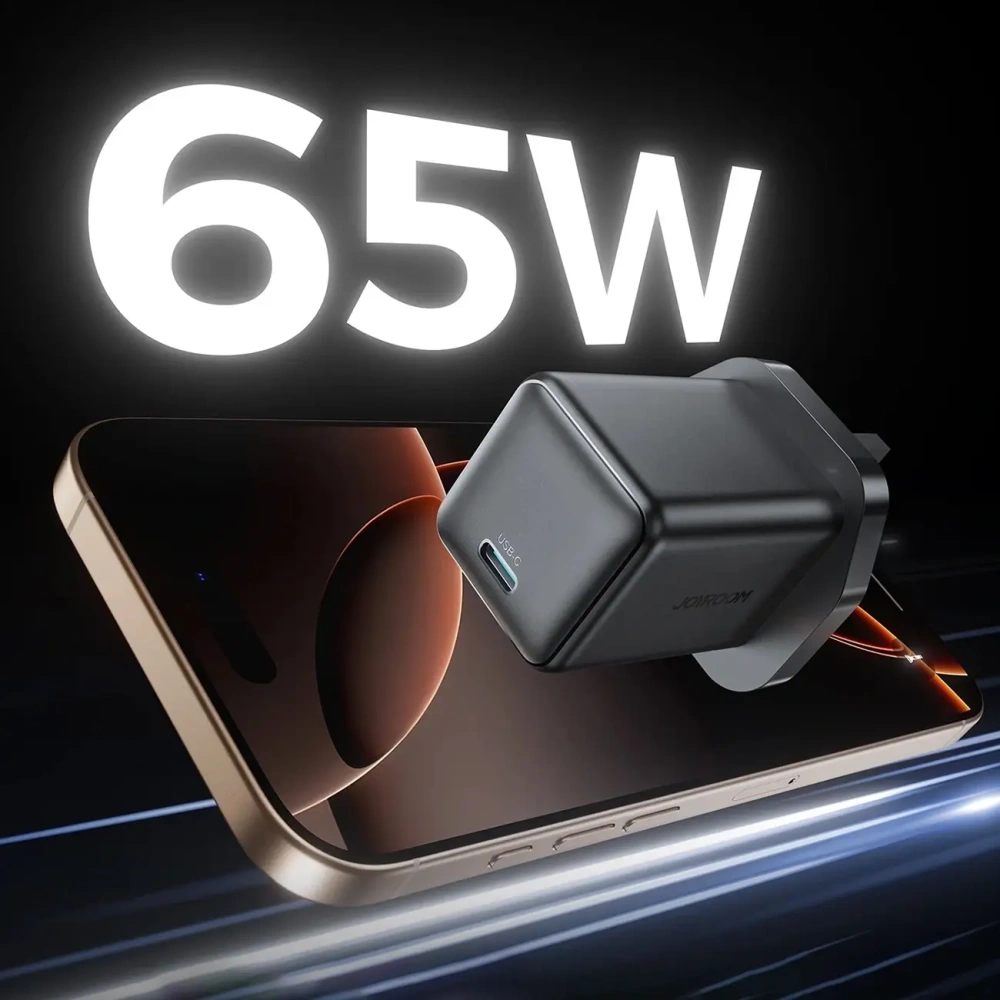 Ładowarka sieciowa Joyroom JR-TCG18 (wtyczka UK) 65W USB-C czarna