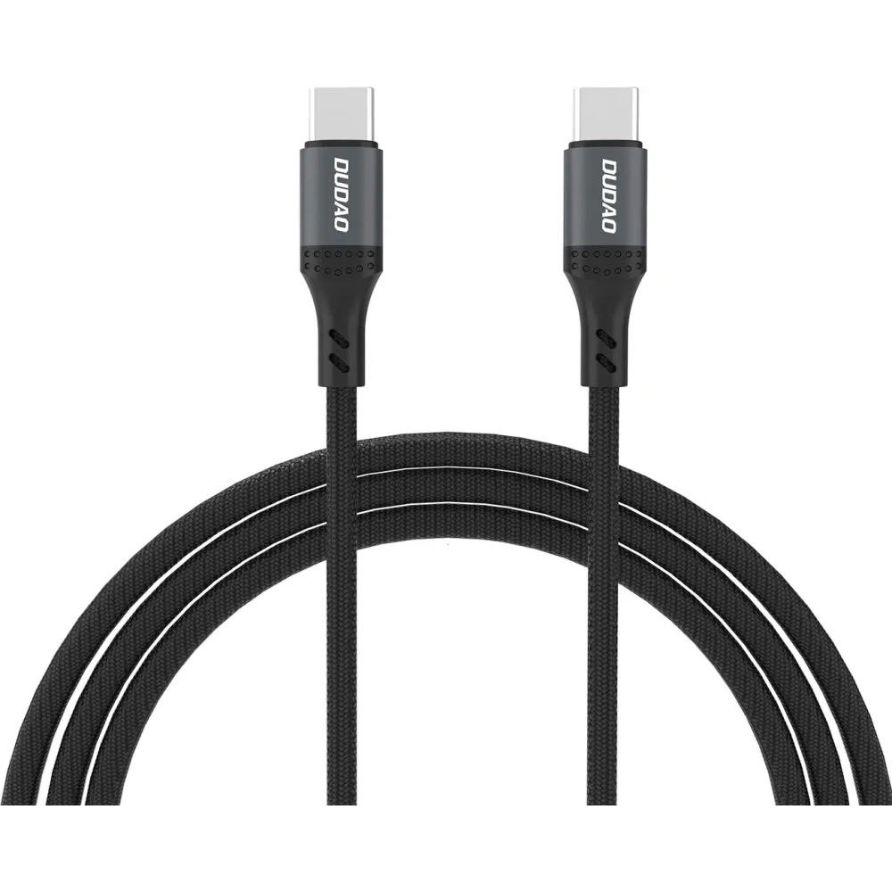 Kabel w oplocie Dudao L3CC USB-C / USB-C 60W 2m czarny