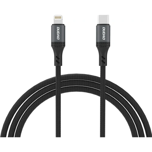 Kabel w oplocie Dudao L3CL USB-C / Lightning 30W 1.2m czarny