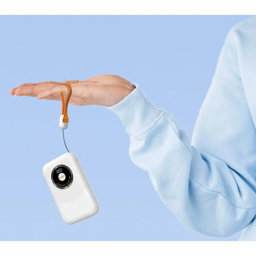 Powerbank Dudao K21 Mini 10000mAh 22.5W USB-A, USB-C beżowy