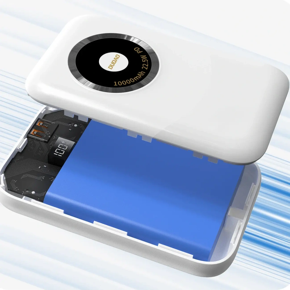 Powerbank Dudao K21 Mini 10000mAh 22.5W USB-A, USB-C beżowy