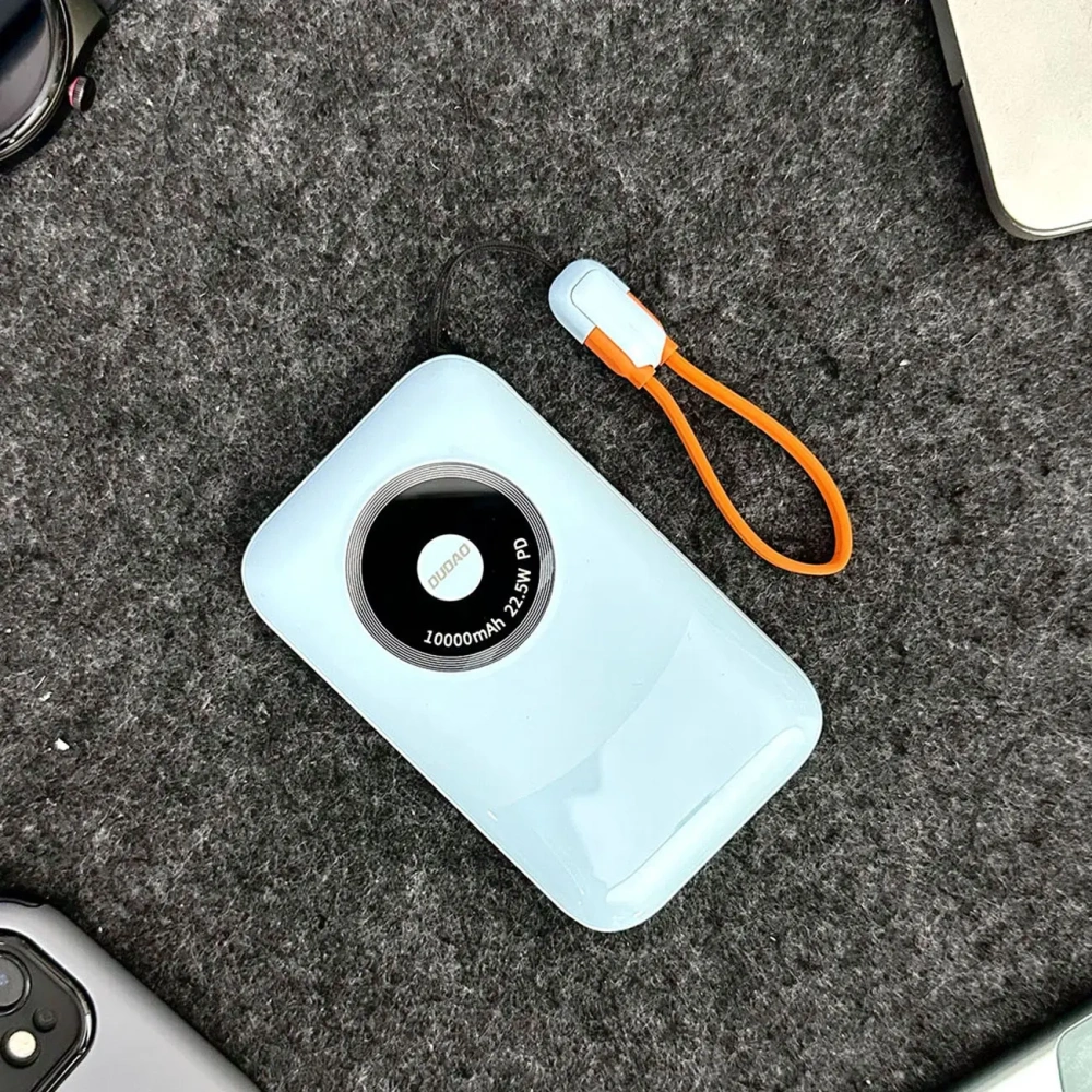 Powerbank Dudao K21 Mini 10000mAh 22.5W USB-A, USB-C niebieski